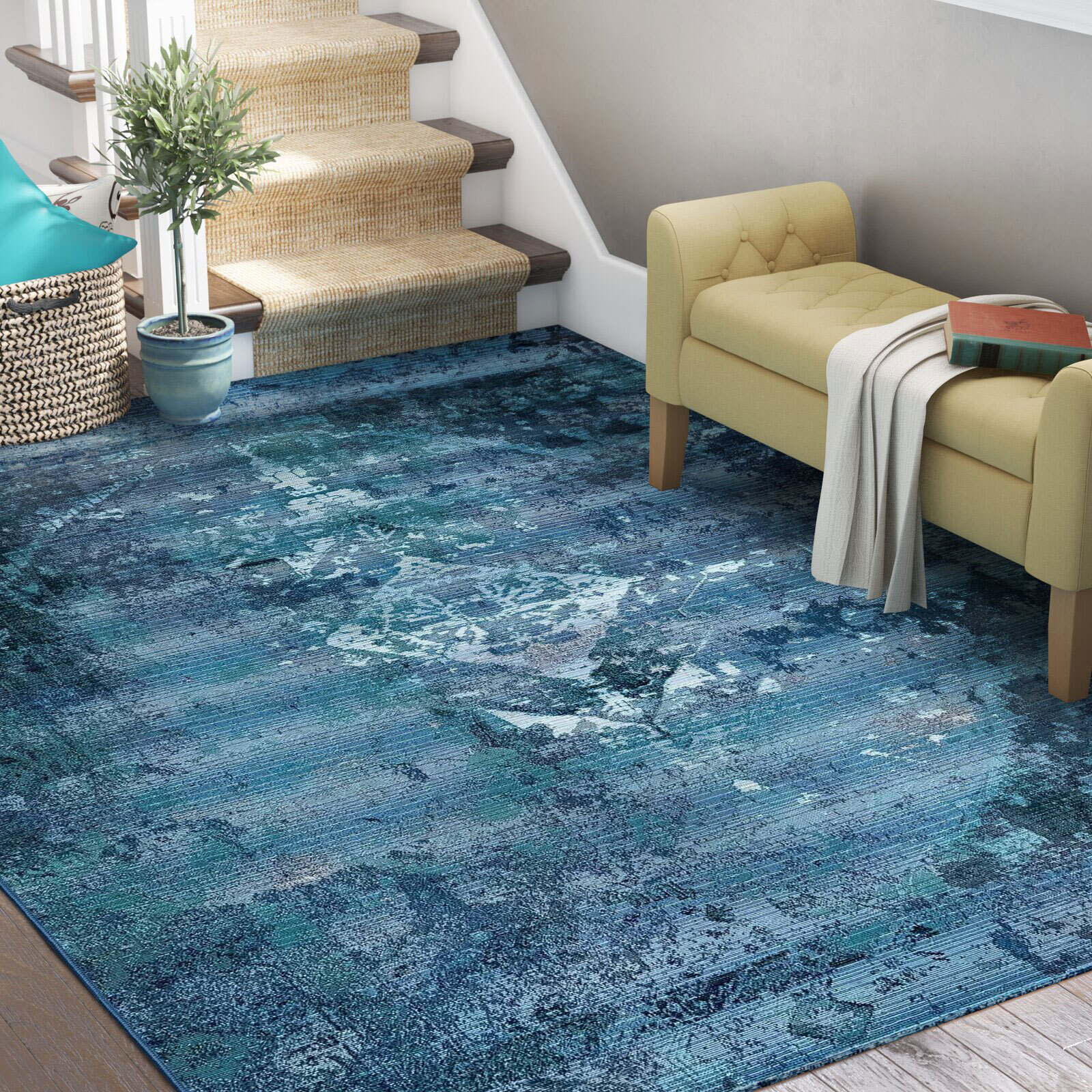 Aperto Transitional Blue Rug