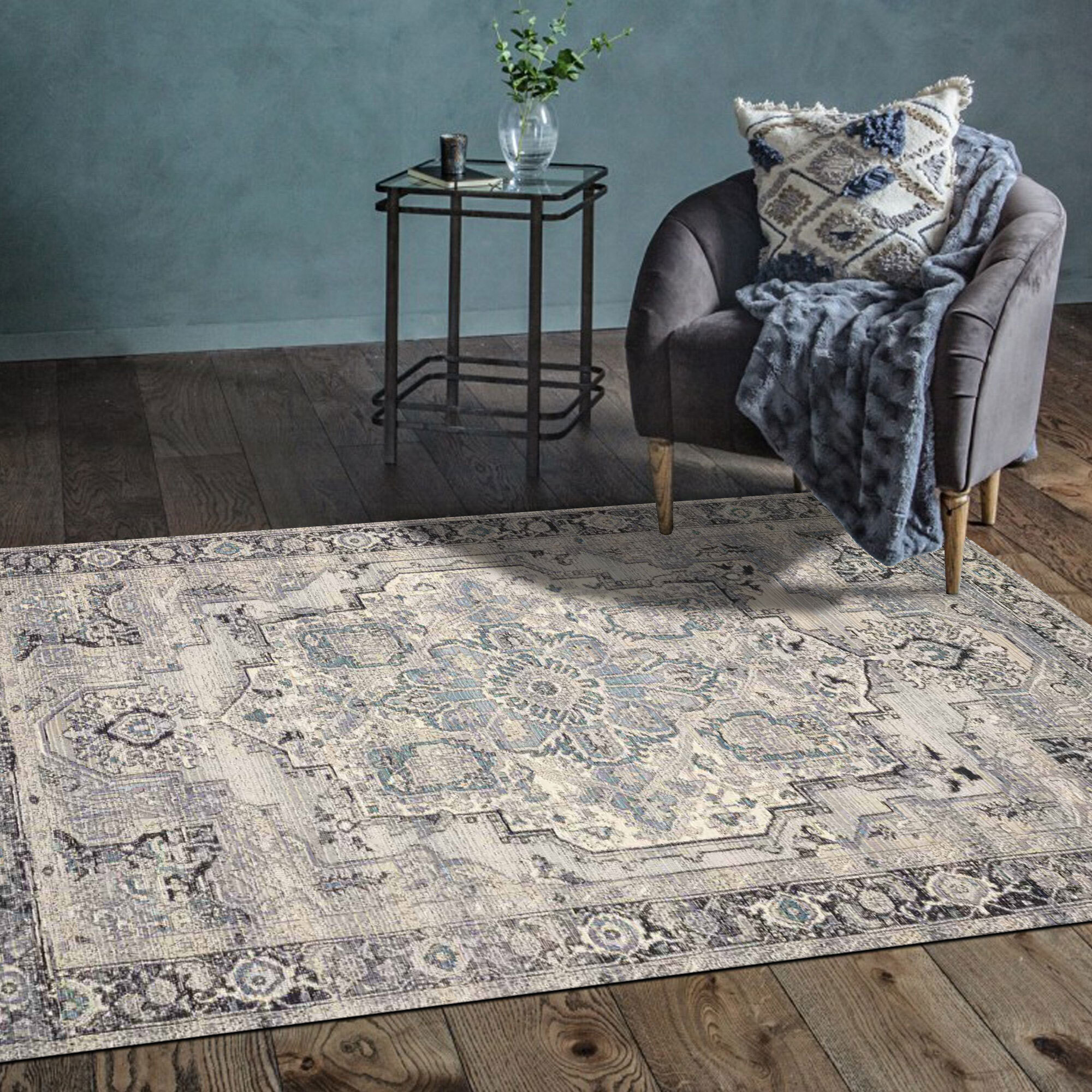 Aperto Medallion Flatweave Rug