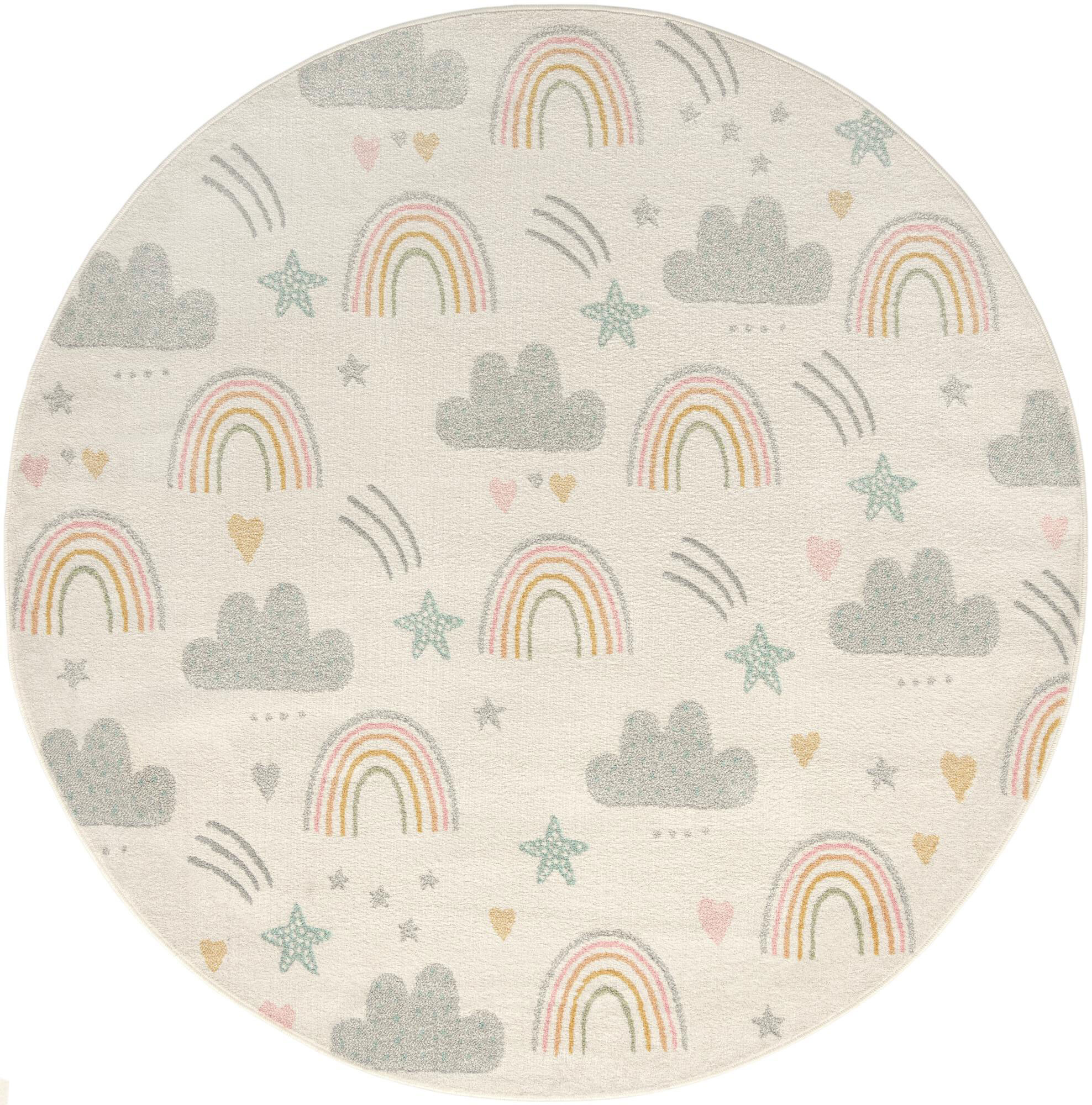 Candy Rainbow & Clouds Kids Rug