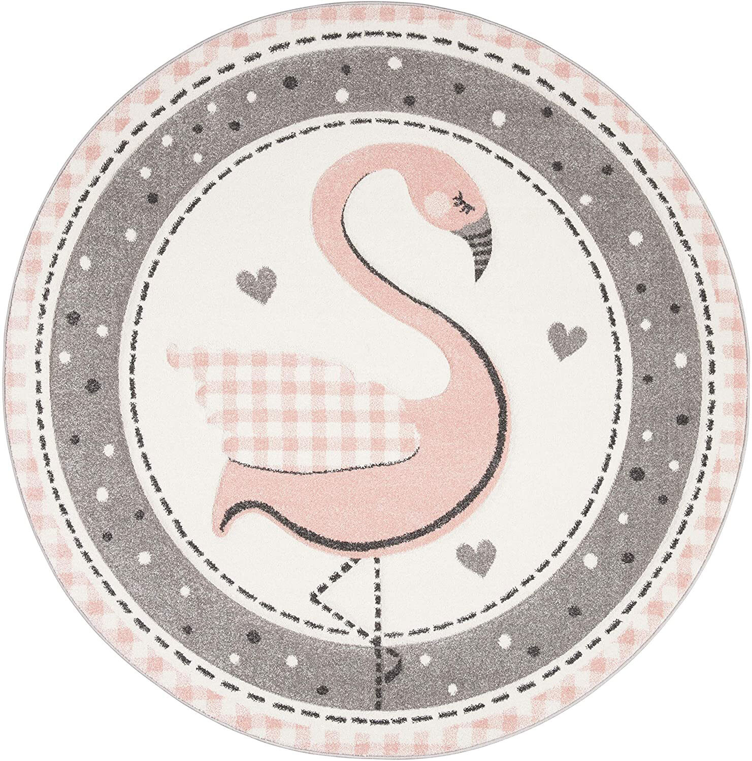 Charlie Pink Flamingo Kids Rug