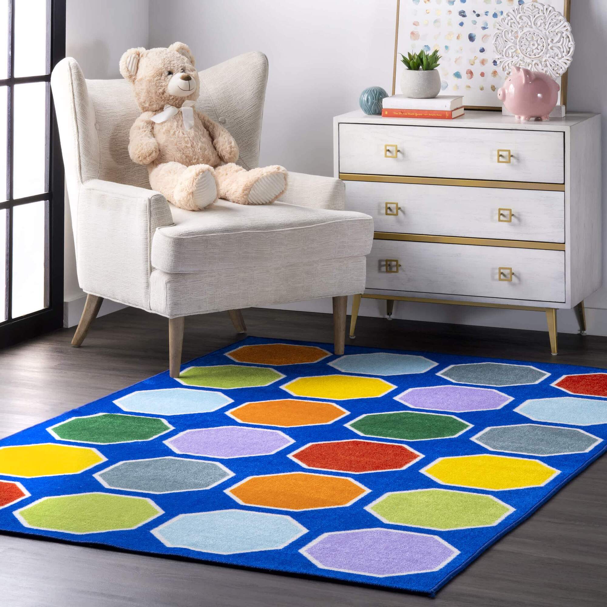 Kids Octagonal Shapes Rug