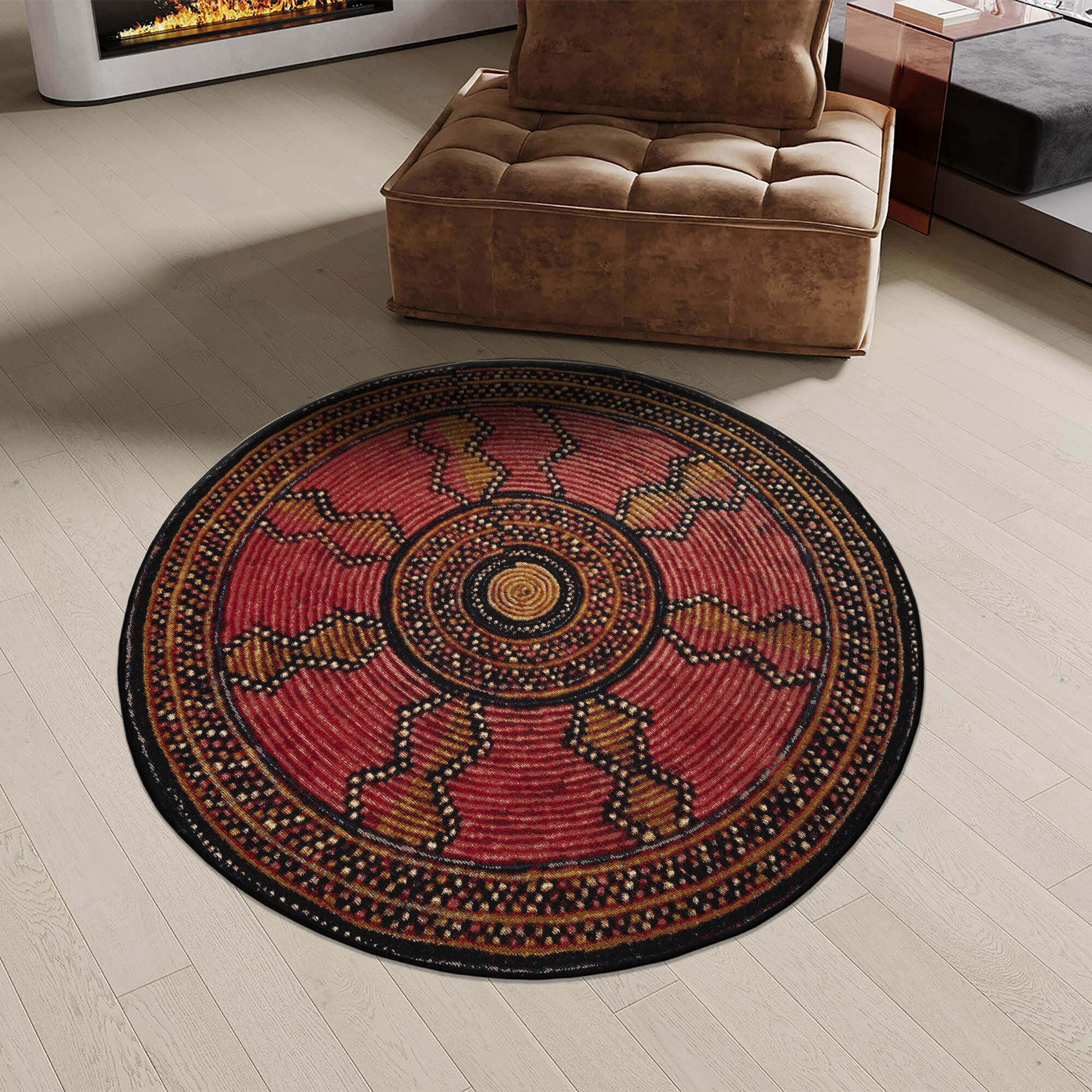 Mystique Round Tribal Rug