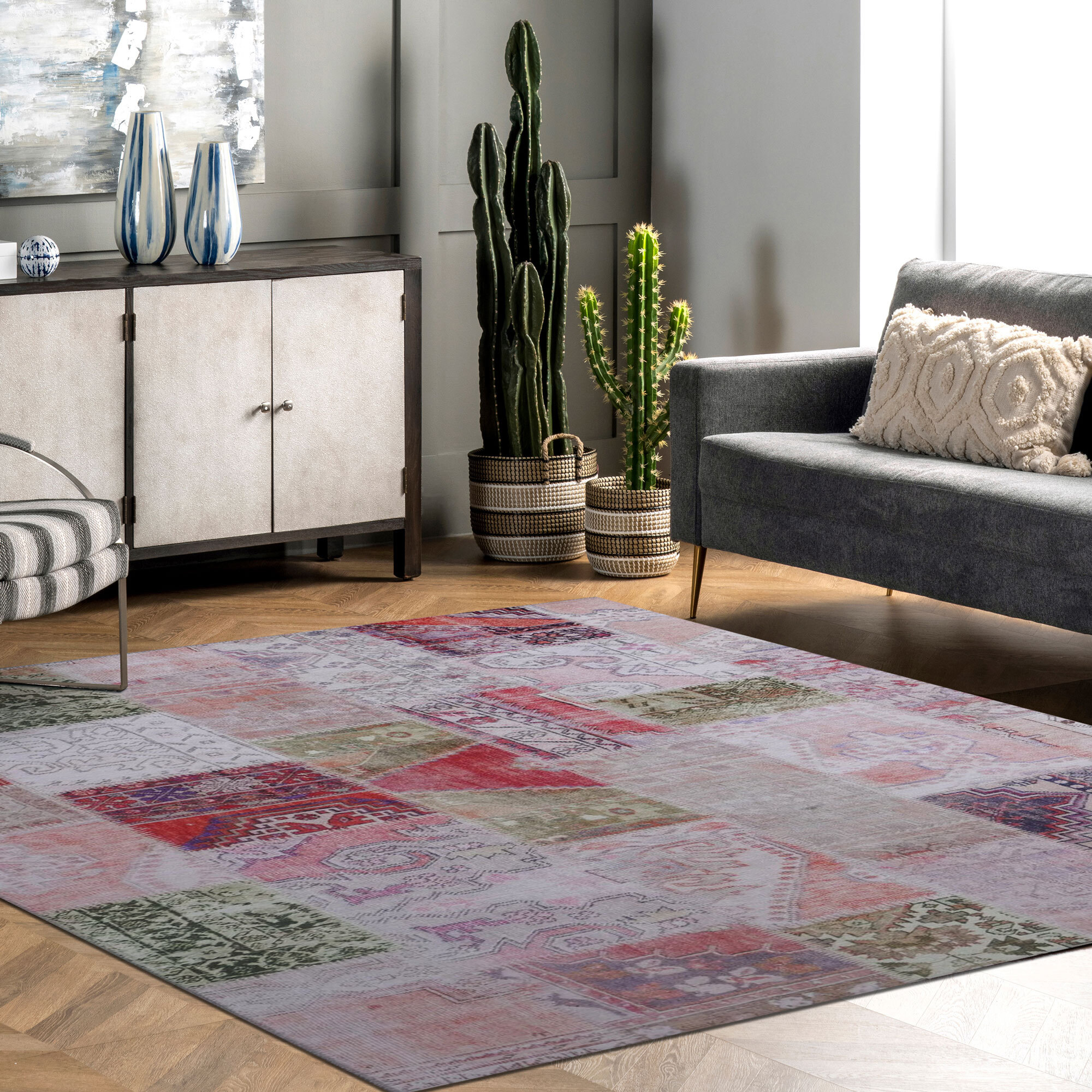 Noble Traditional Patchwork Rug 