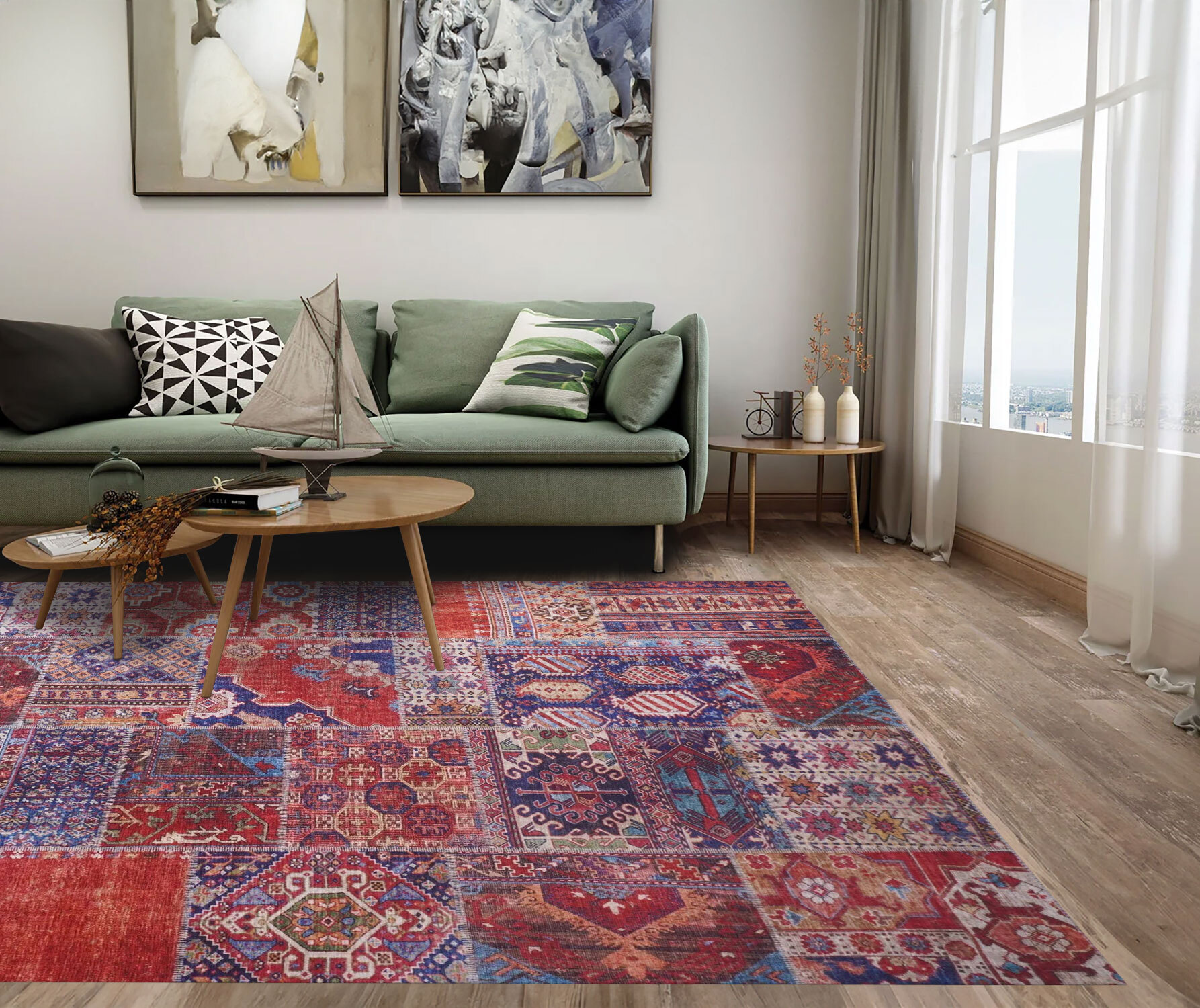 Noble Traditional Patchwork Rug 