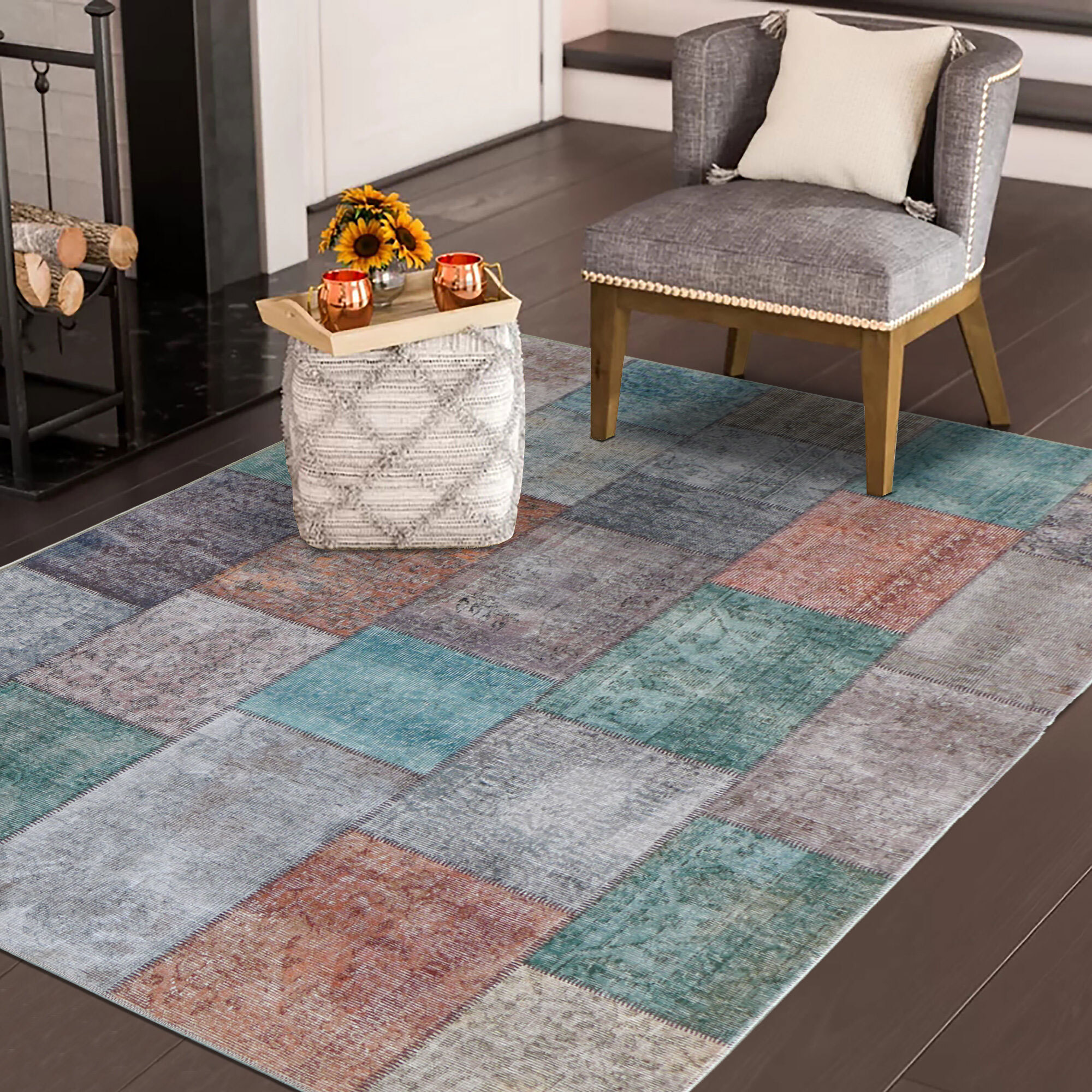 Noble Traditional Patchwork Rug 