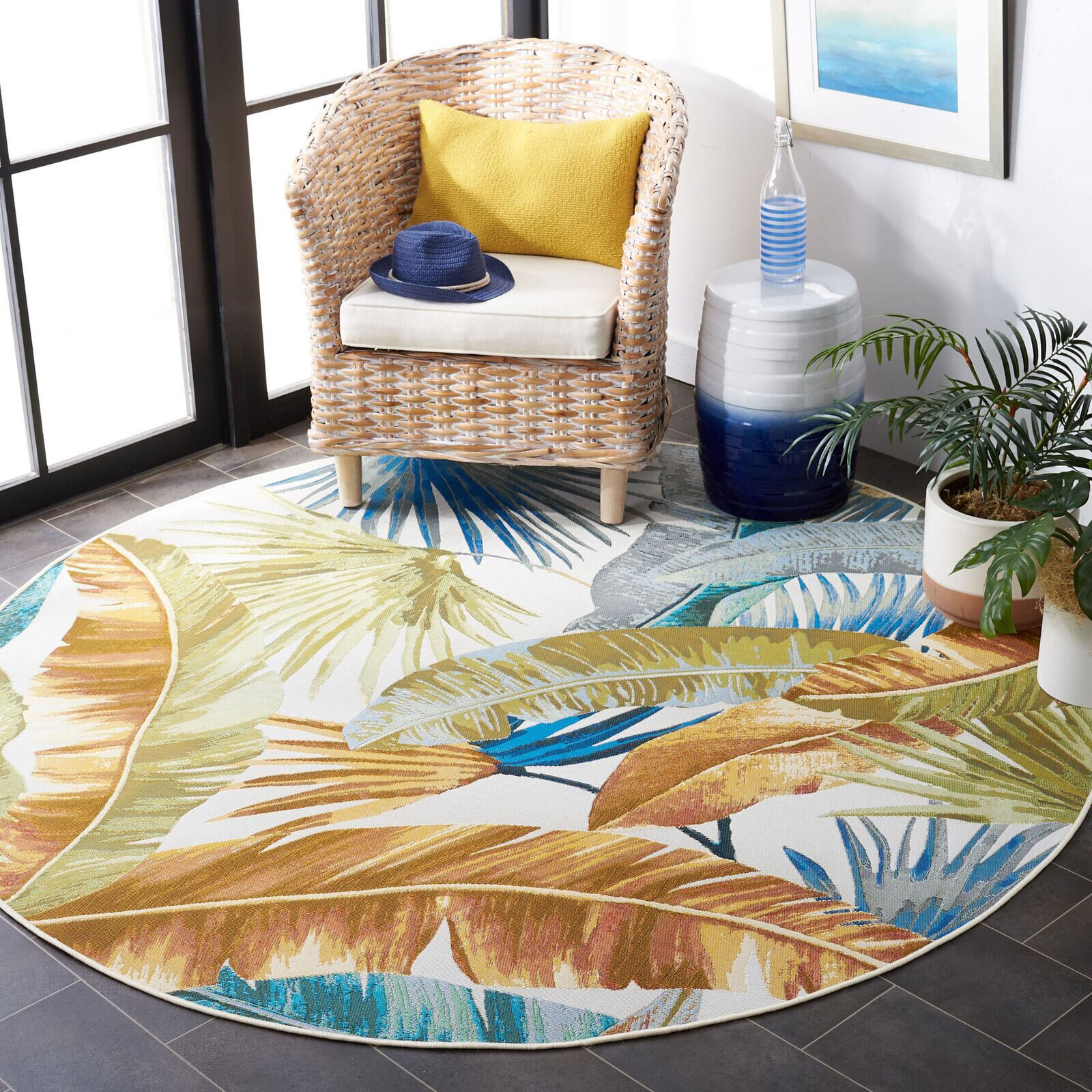 Sole Leaves Indoor & Outdoor Rug