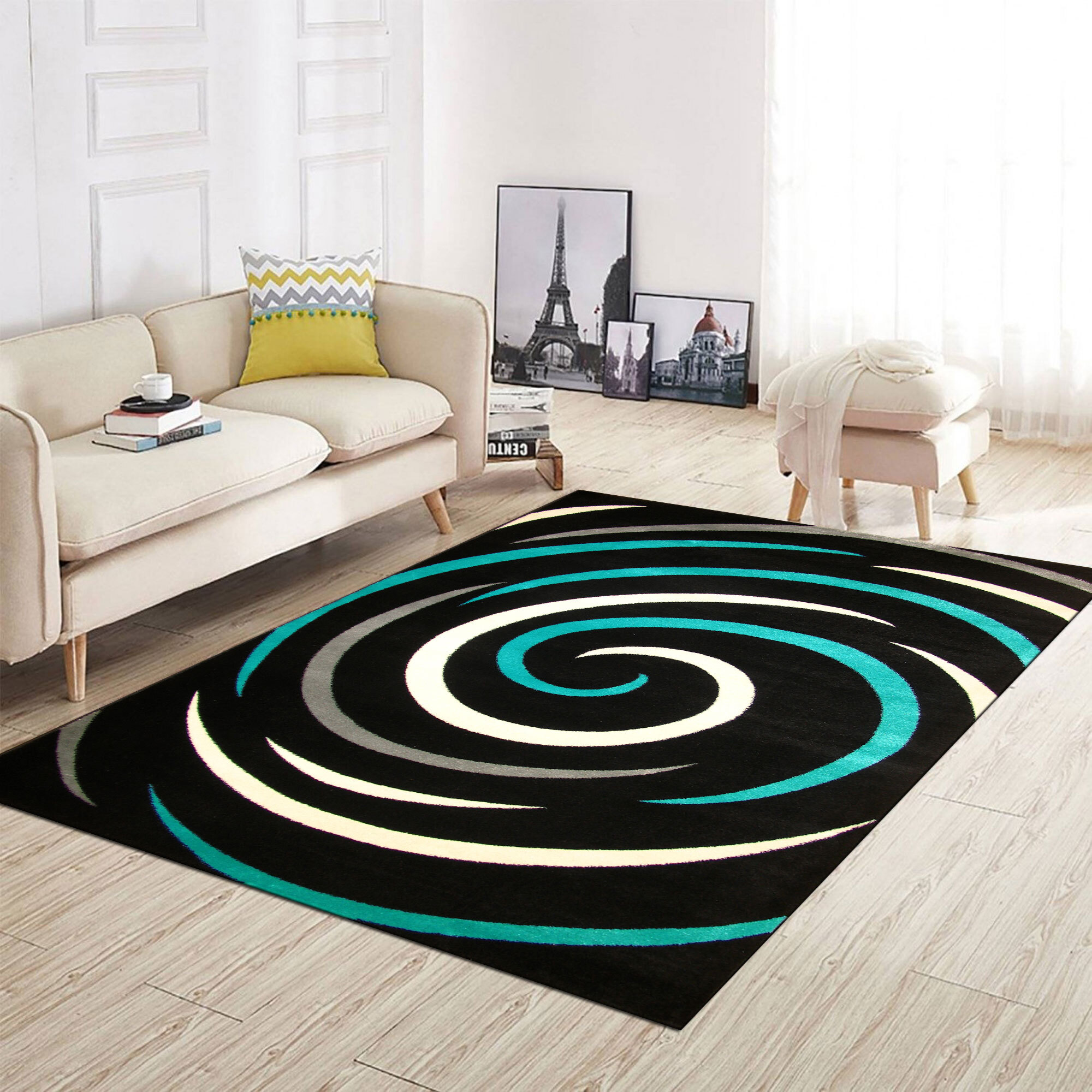 Sky Modern Swirl Pattern Rug