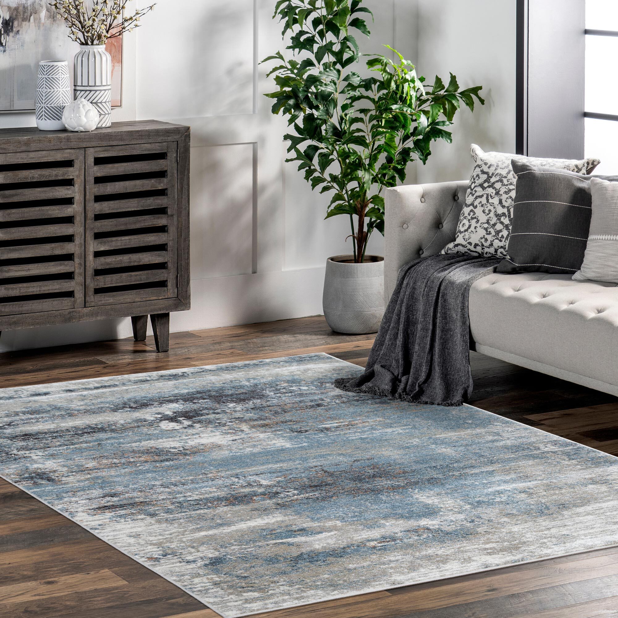 Vivid Contemporary Abstract Rug