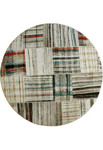 Adobe Beige Square Pattern Rug