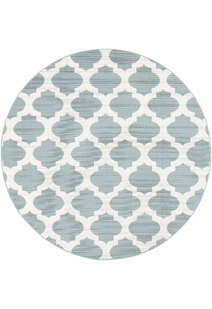 Ambient Teal Trellis Outdoor Rug