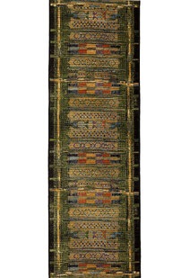 Aperto Green Tribal Pattern Rug