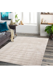 Austin Plain Beige Striped Rug