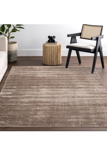 Austin Plain Brown Striped Rug