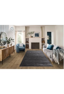 Austin Plain Charcoal Striped Rug