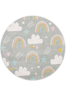 Candy Rainbow & Clouds Kids Rug