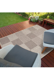 Mika Square Pattern Outdoor Rug