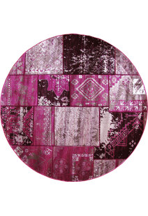 Paris Carved Lilac Patchwork Rug