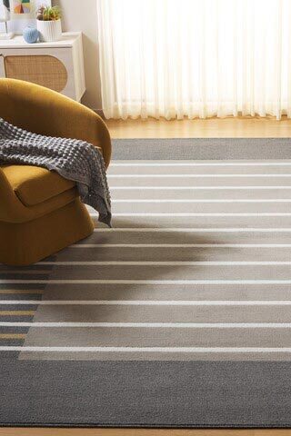 Alfa Modern Striped Border Rug(Size 230 x 160cm)