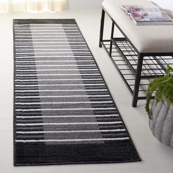 Alfa Modern Striped Border Rug