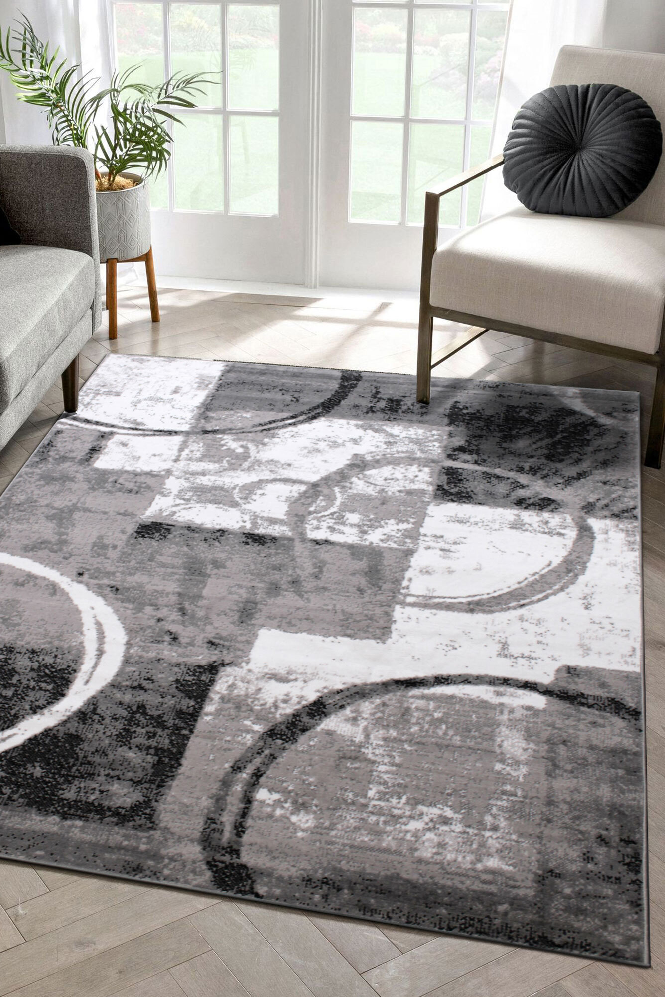 Axel Contemporary Abstract Rug(Size 230 x 67cm) RUNNER