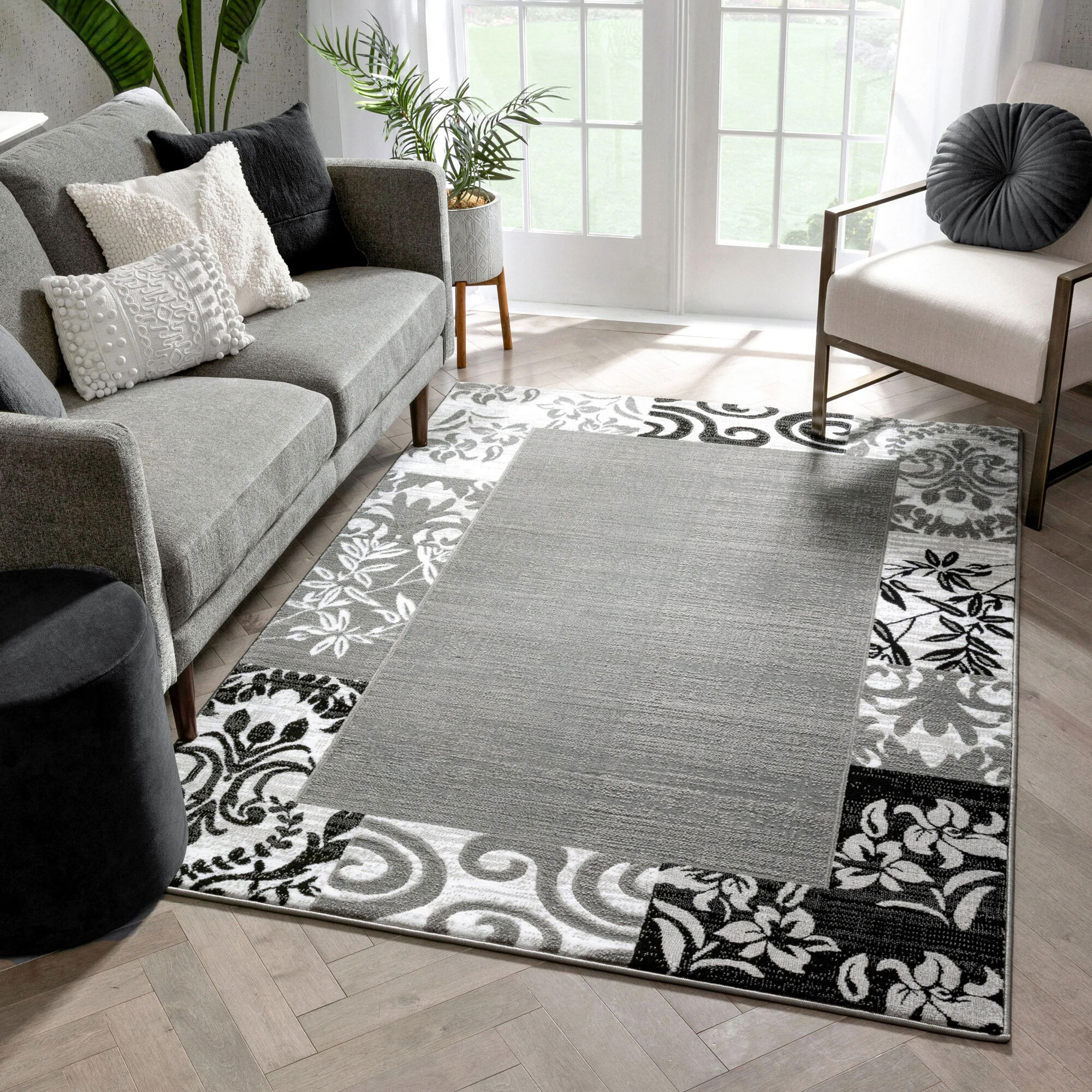 Americo Floral Border Rug