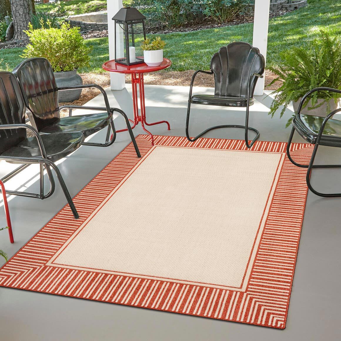 Ambient Red Indoor Outdoor Rug