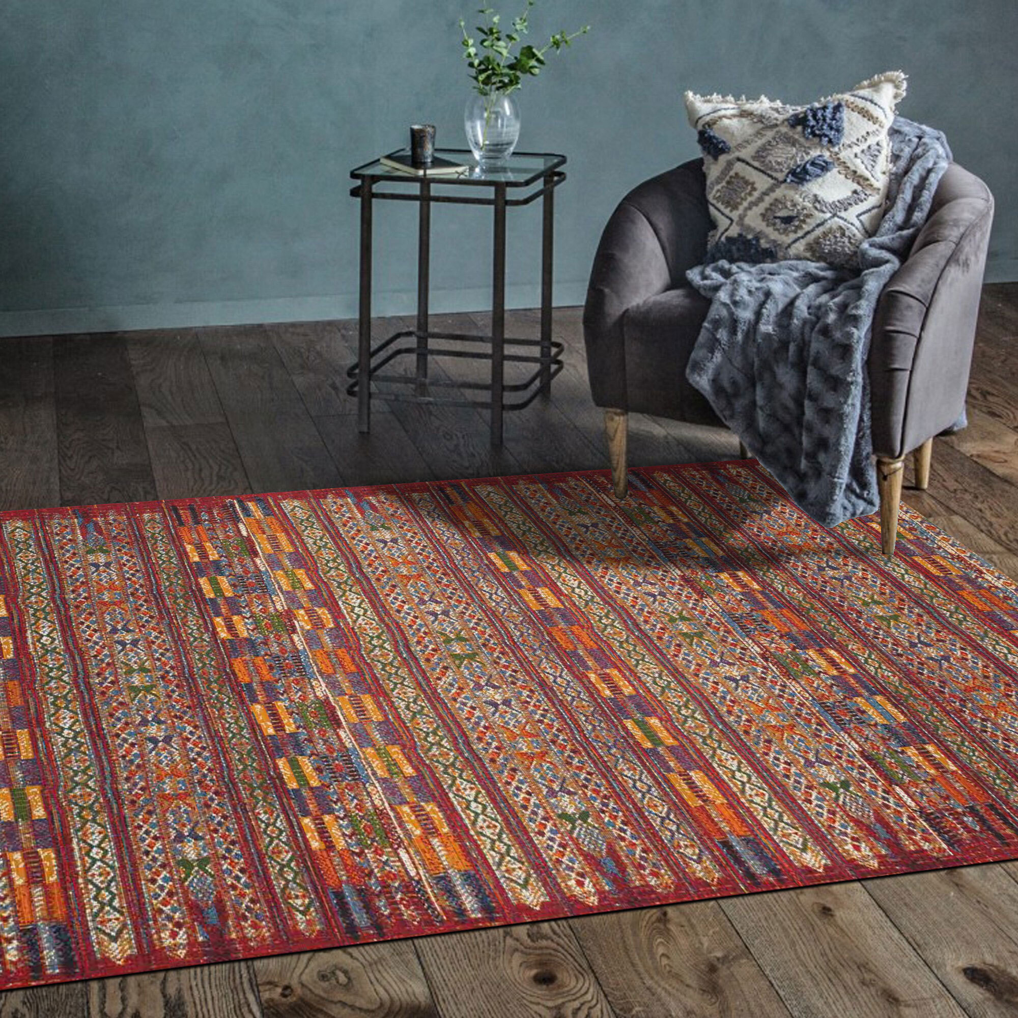 Aperto Geometric Flatweave Rug