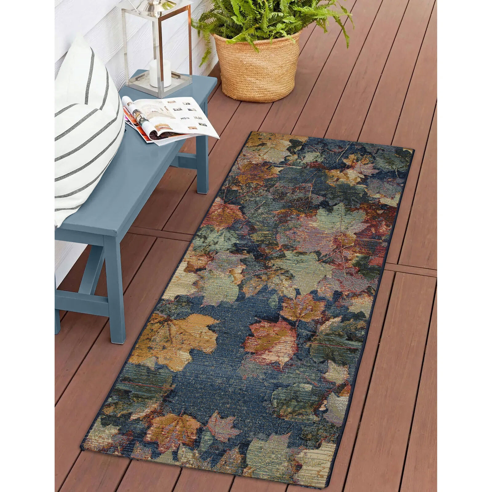 Aperto Floral Autumn Leaves Rug