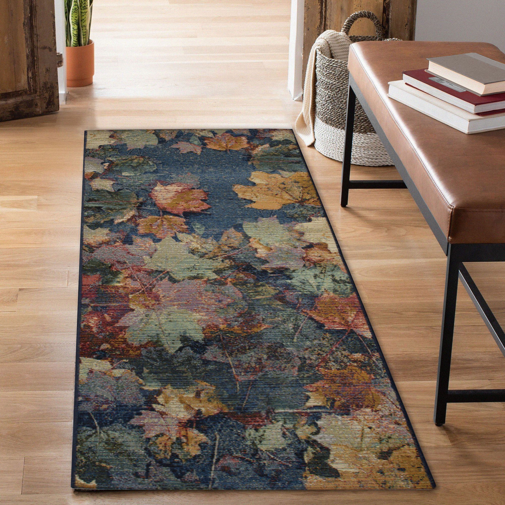 Aperto Floral Autumn Leaves Rug