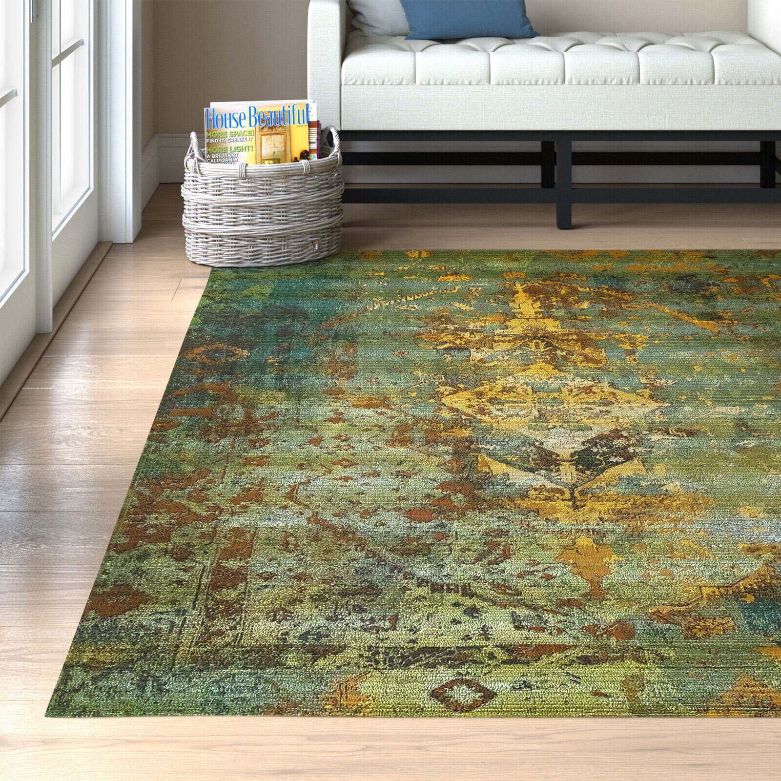 Aperto Transitional Green Rug