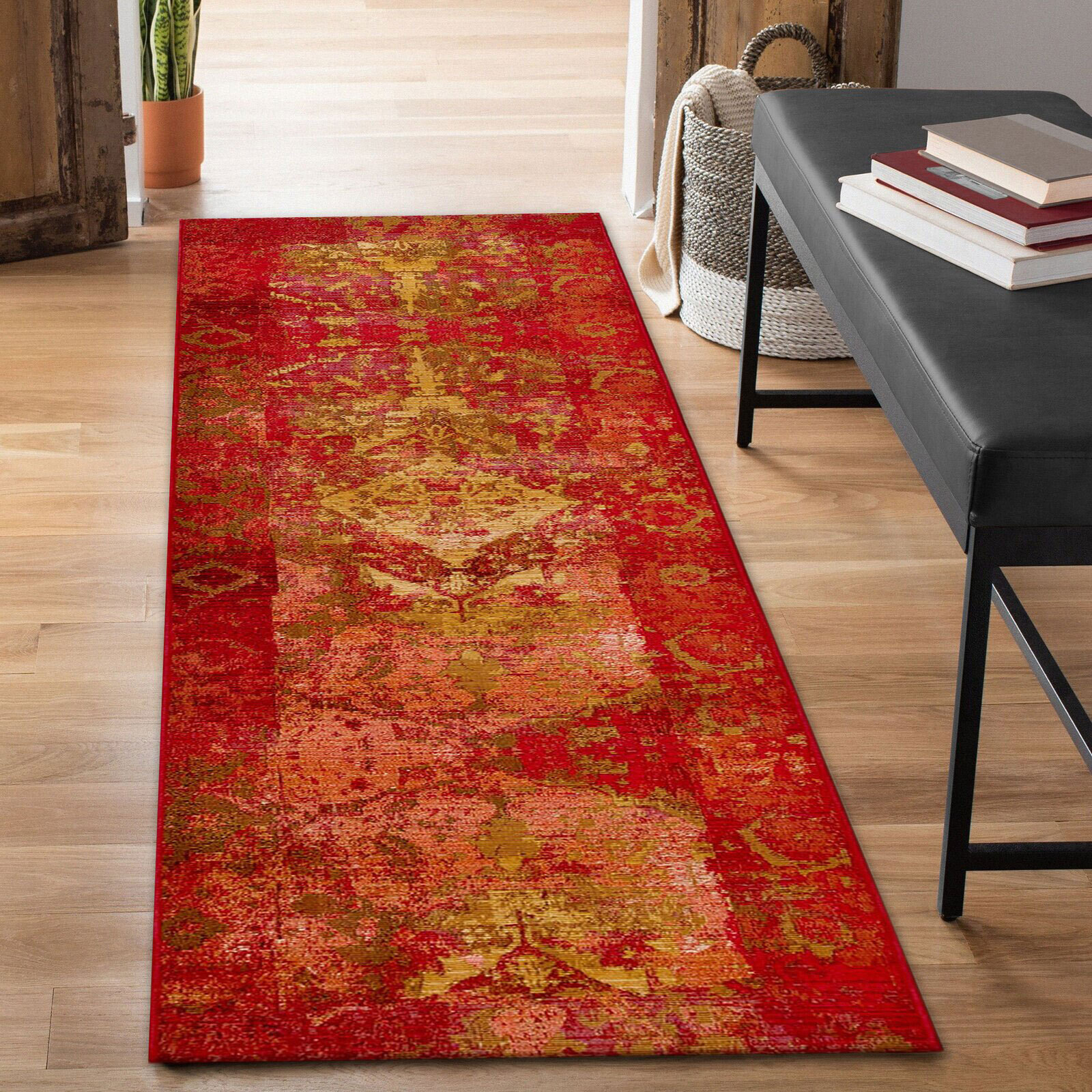 Aperto Transitional Red Rug