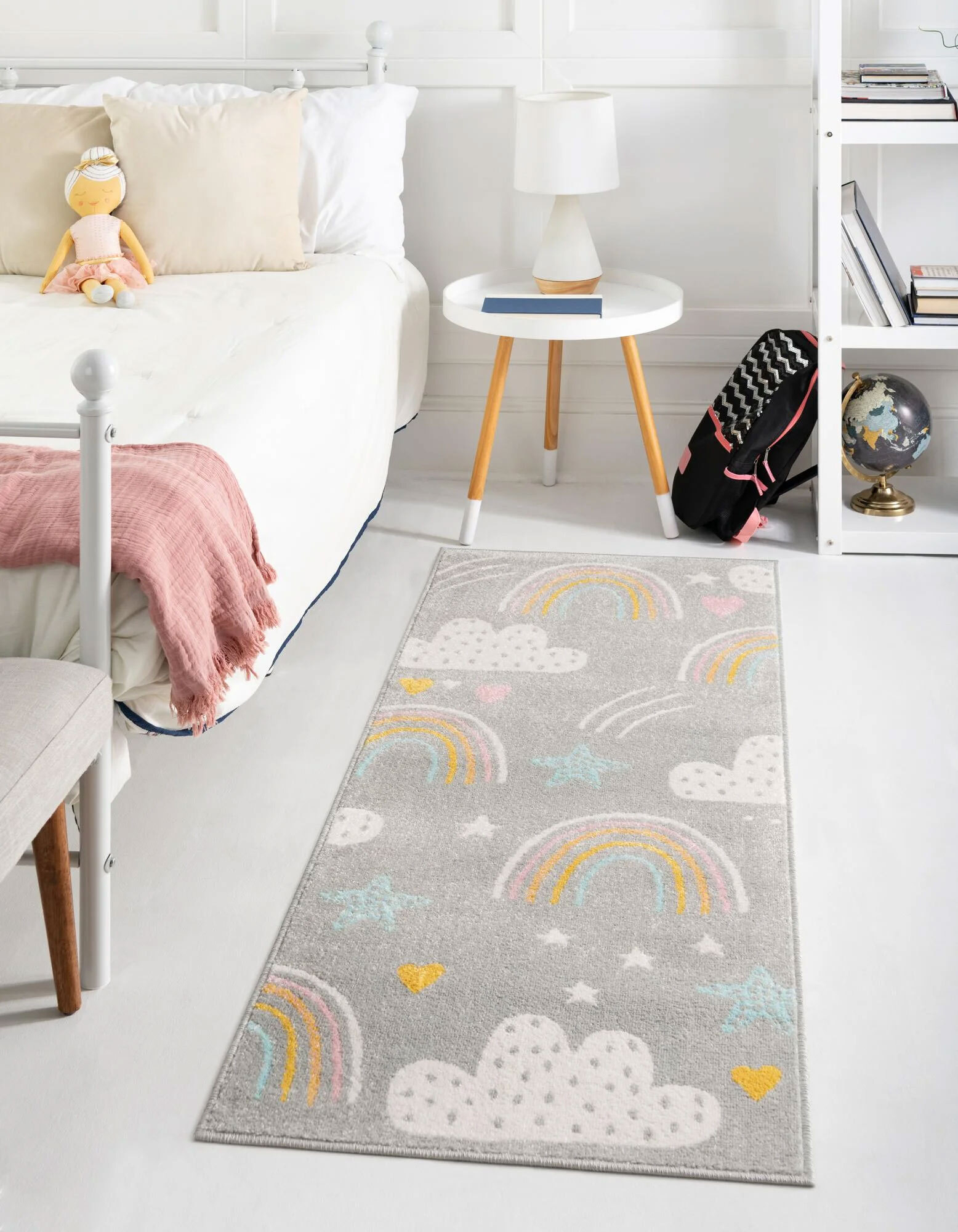 Candy Rainbow & Clouds Kids Rug