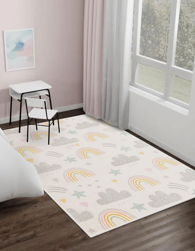 Candy Rainbow & Clouds Kids Rug