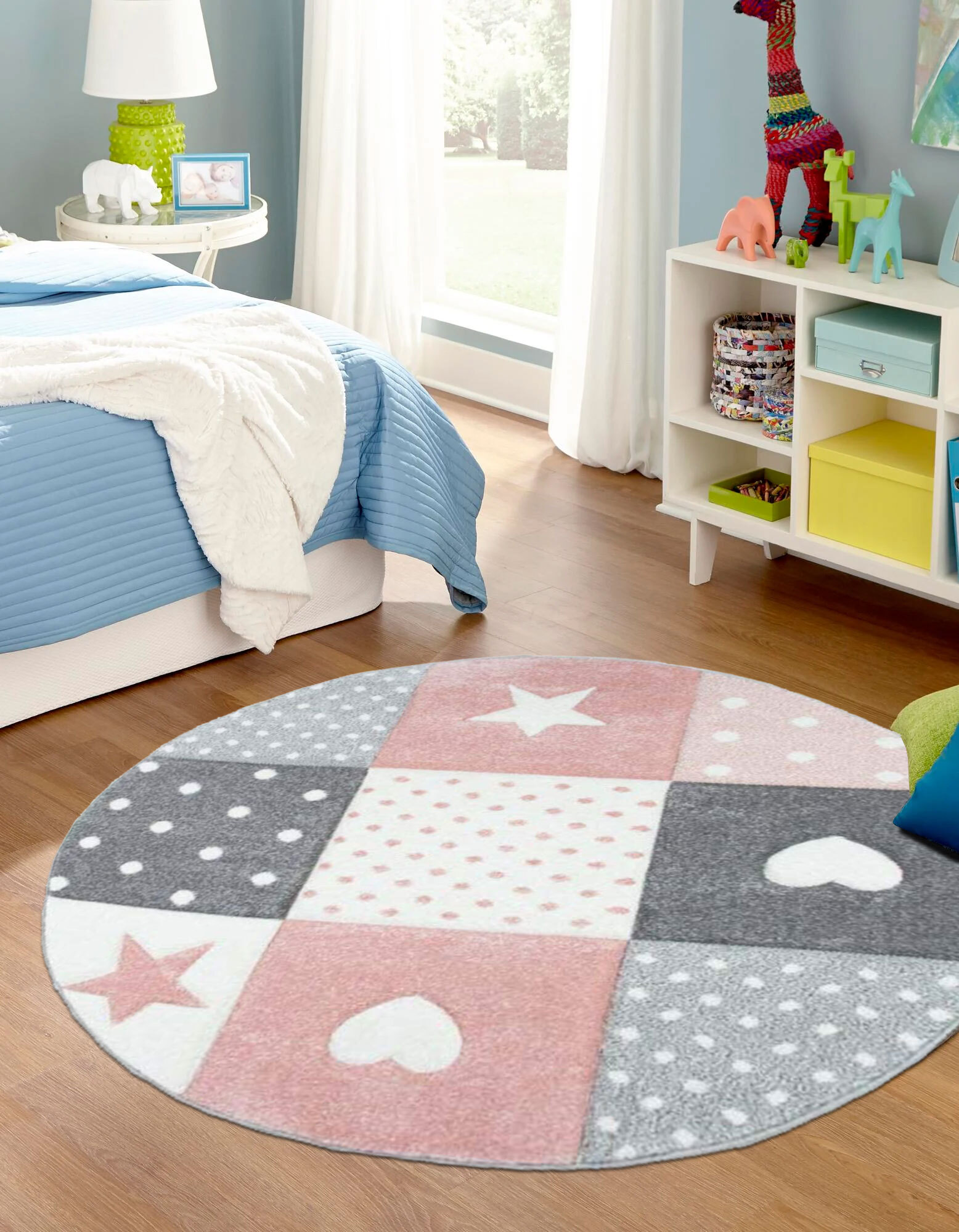 Charlie Hearts & Stars Kids Rug