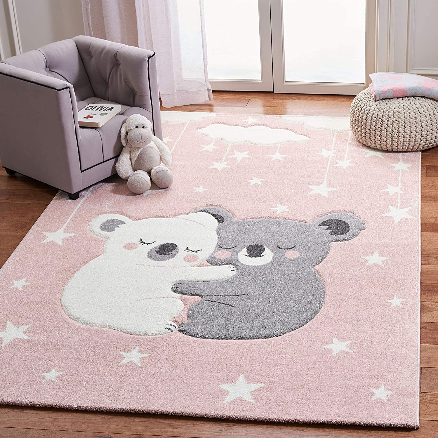 Charlie Cute Koala Hug Kids Rug