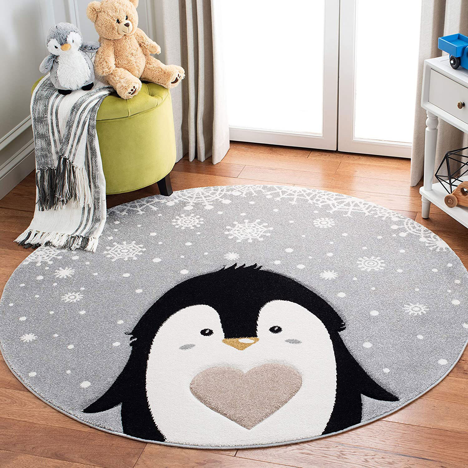 Charlie Carved Penguin Kids Rug