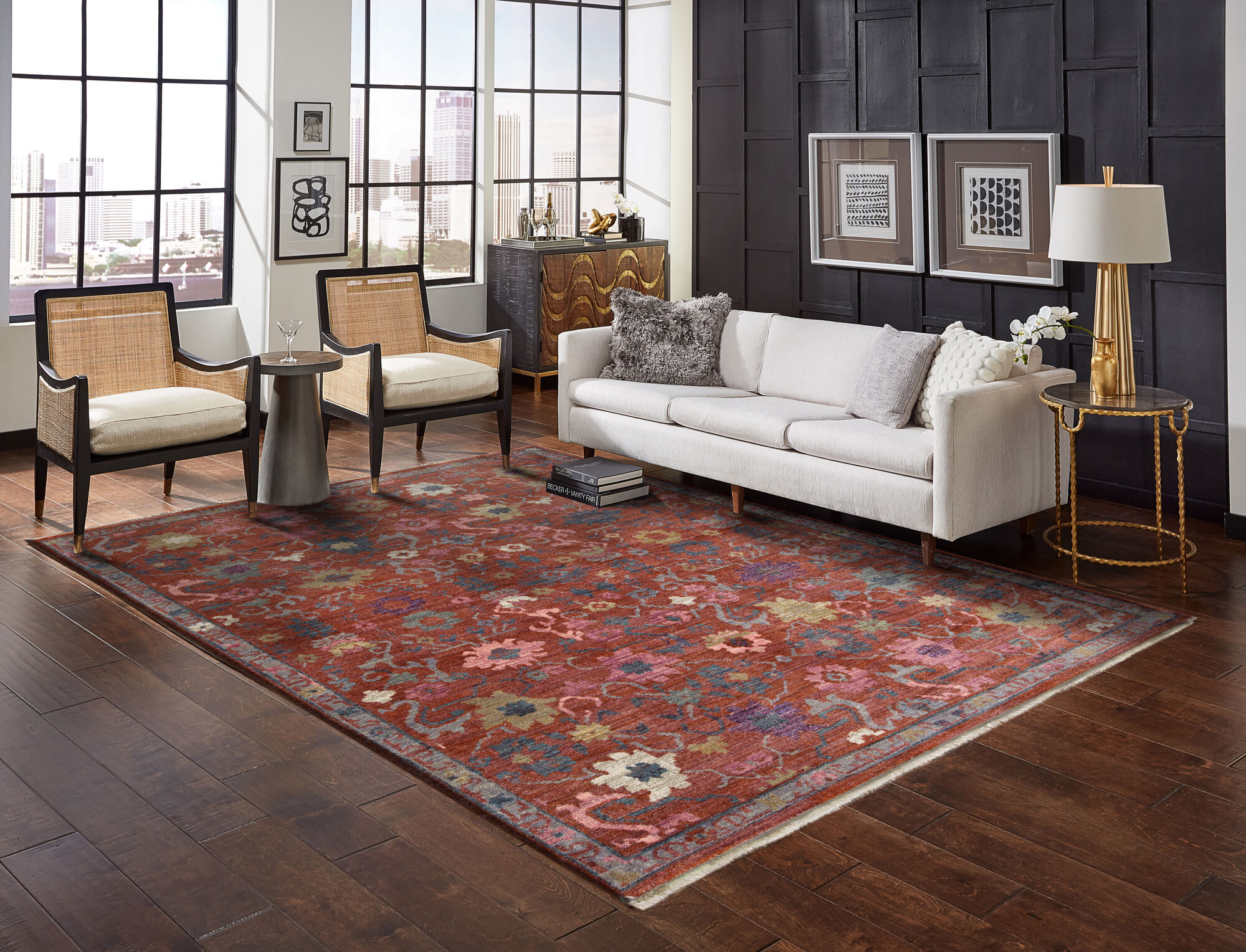 Cora Traditional Floral Motif Rug