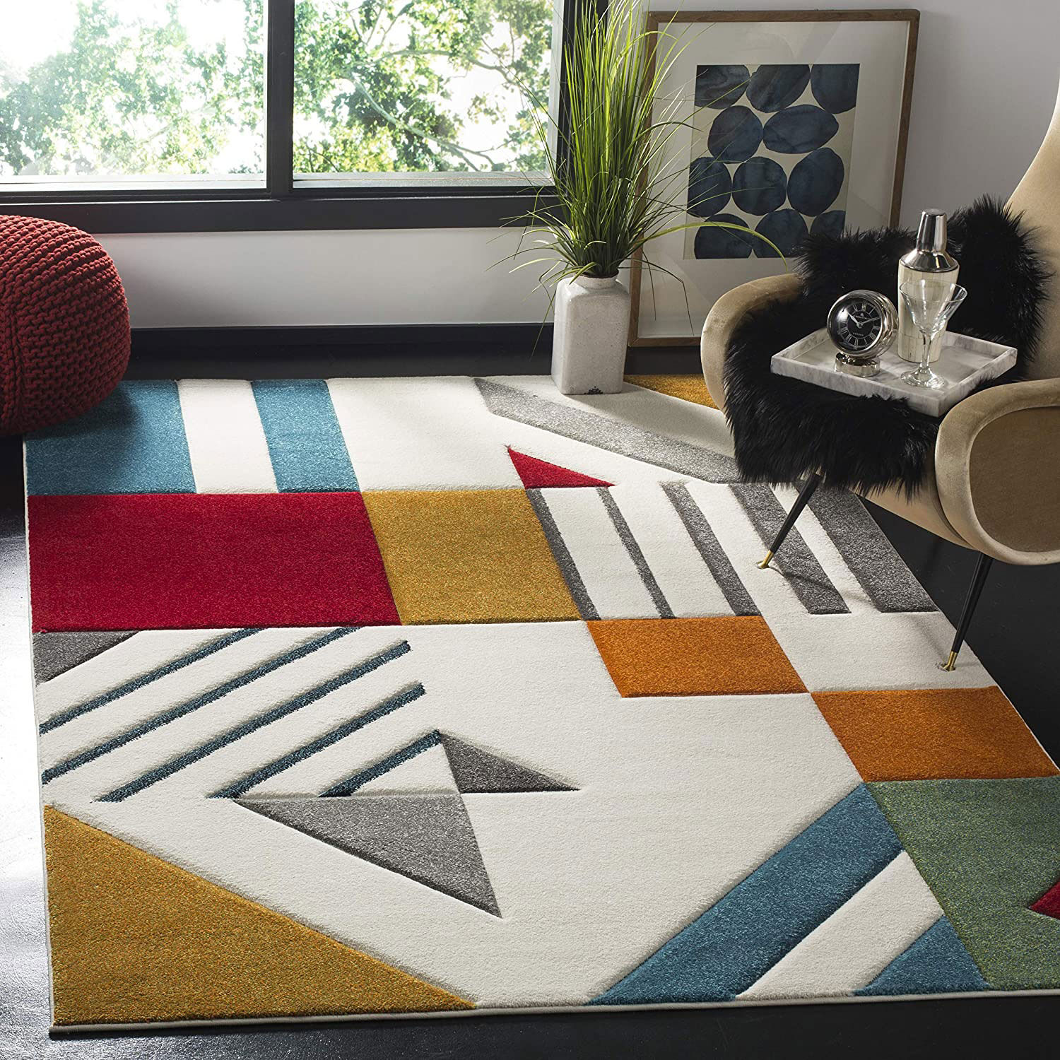 Freya Modern Geometric Rug