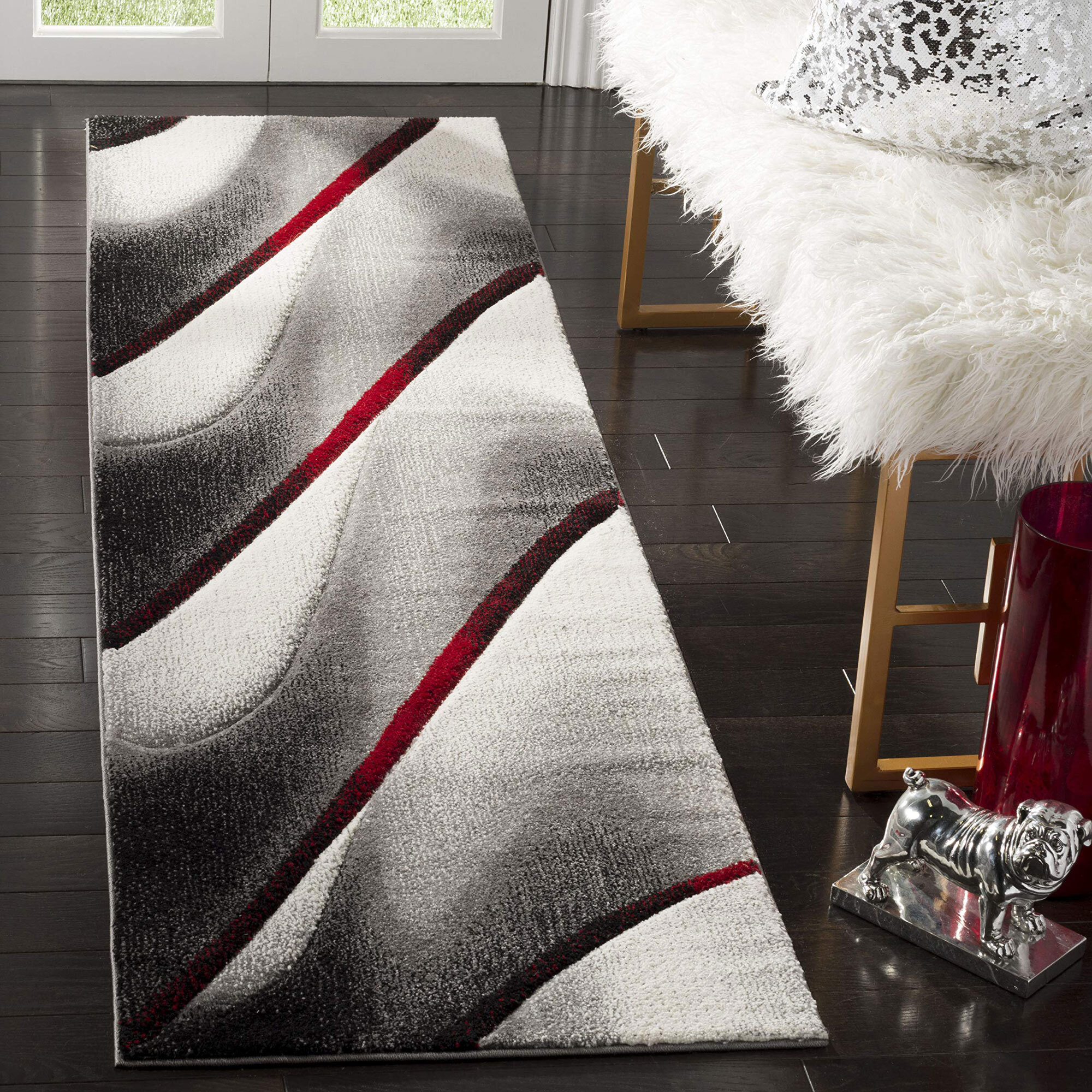 Freya Modern Carved Wavy Rug