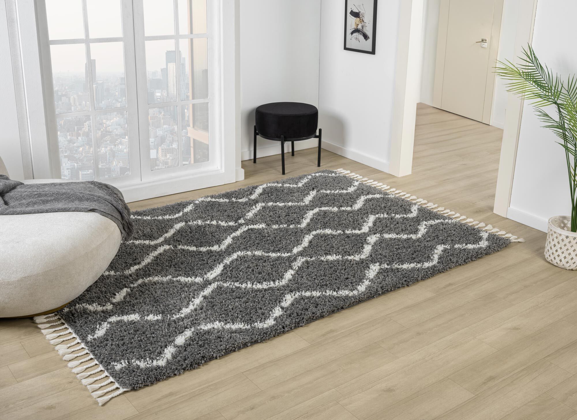 Joey Moroccan Shaggy Rug