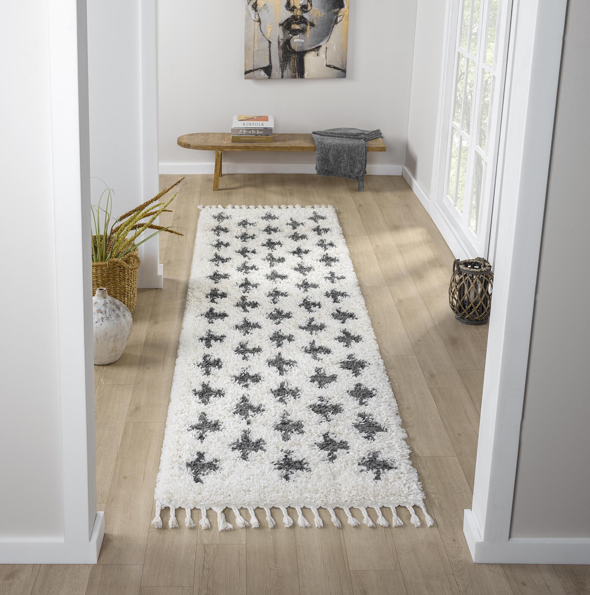 Joey Moroccan Cross Pattern Rug