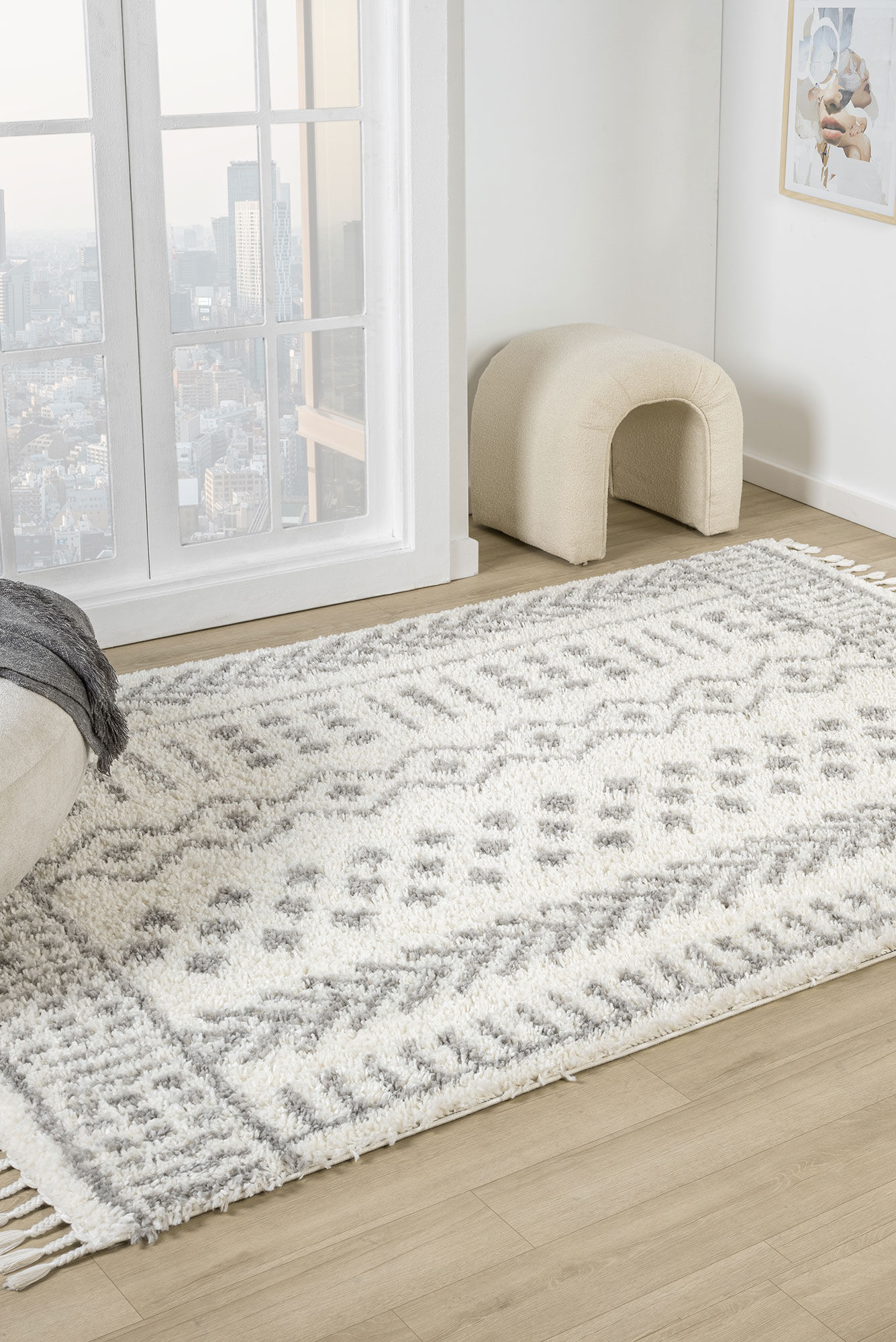 Joey Moroccan Shaggy Rug(Size 230 x 160cm)