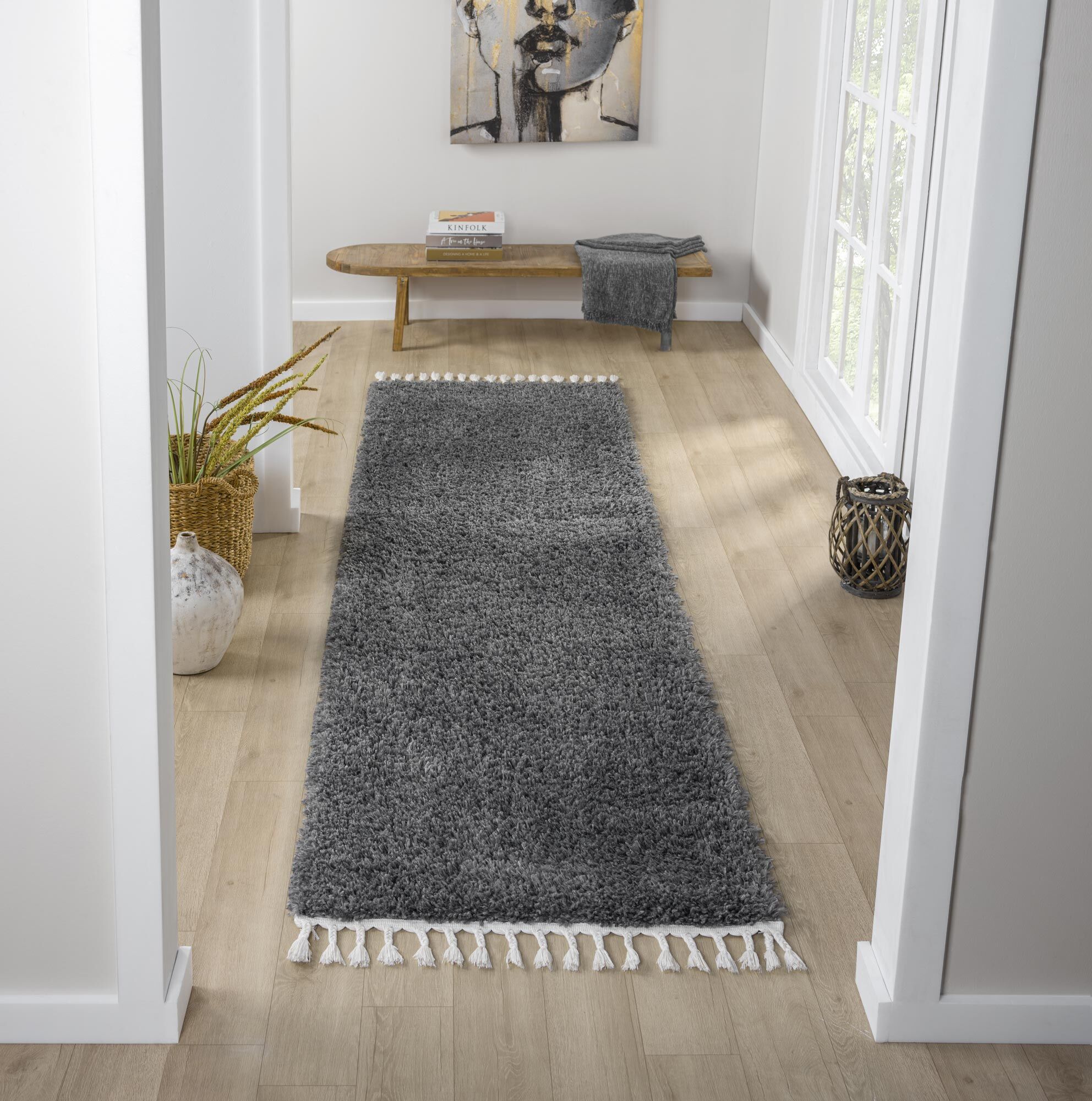 Joey Plain Anthracite Shaggy Rug