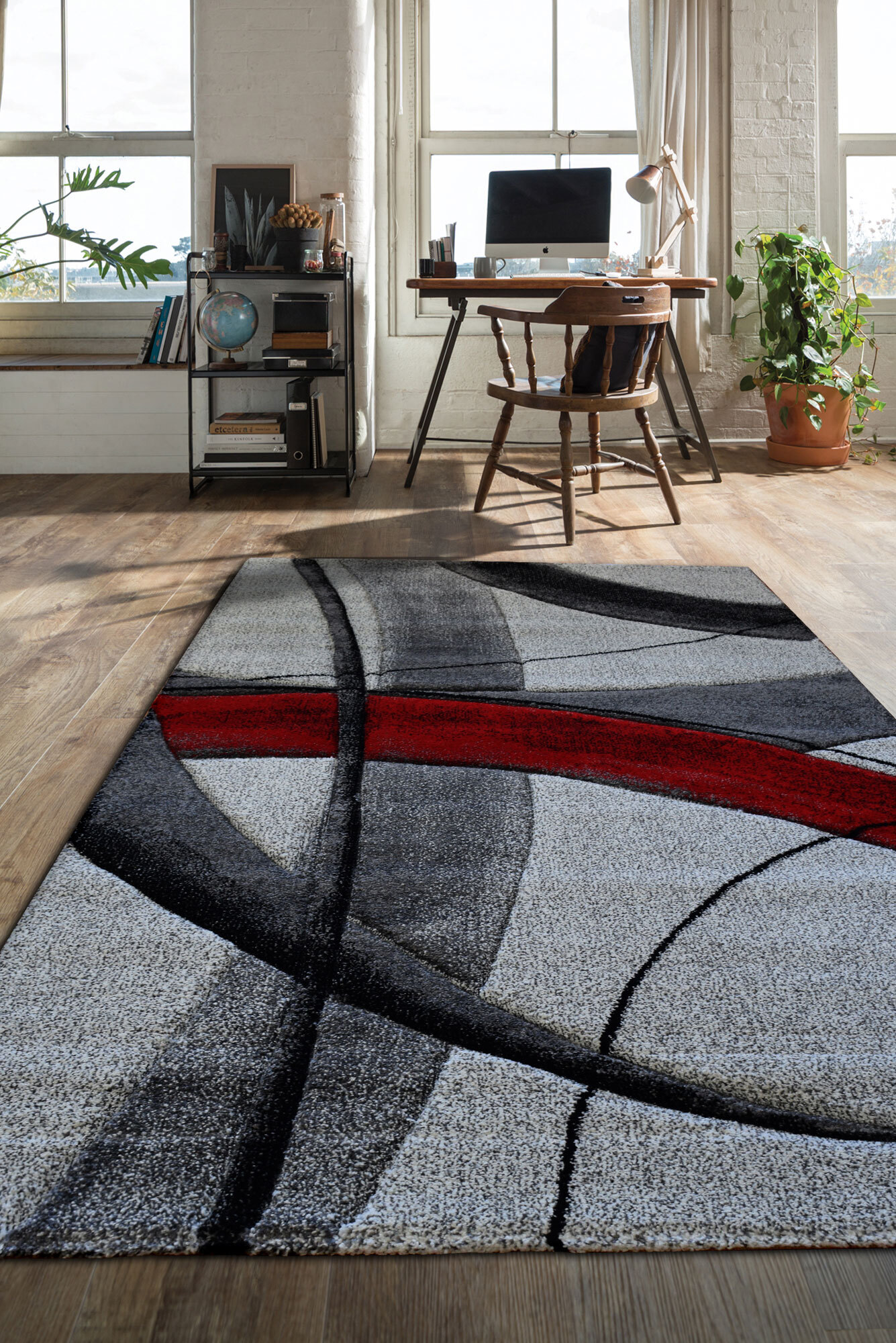 Lucia Modern Carved Abstract Rug(Size 230 x 160cm)