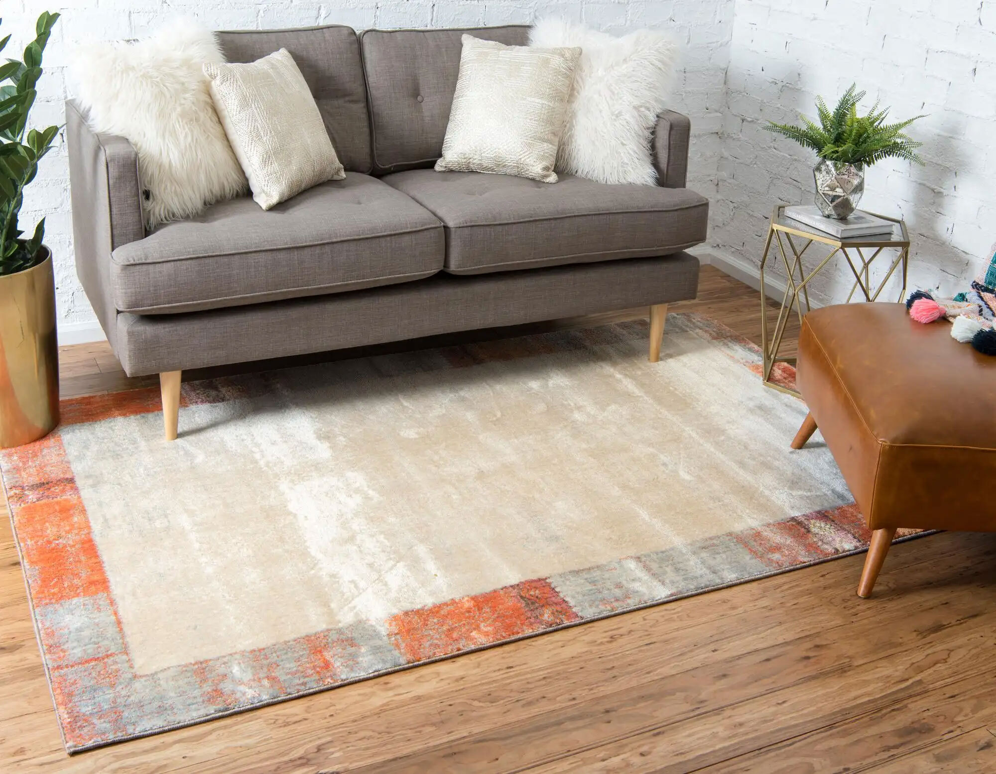 Lisa Contemporary Border Rug