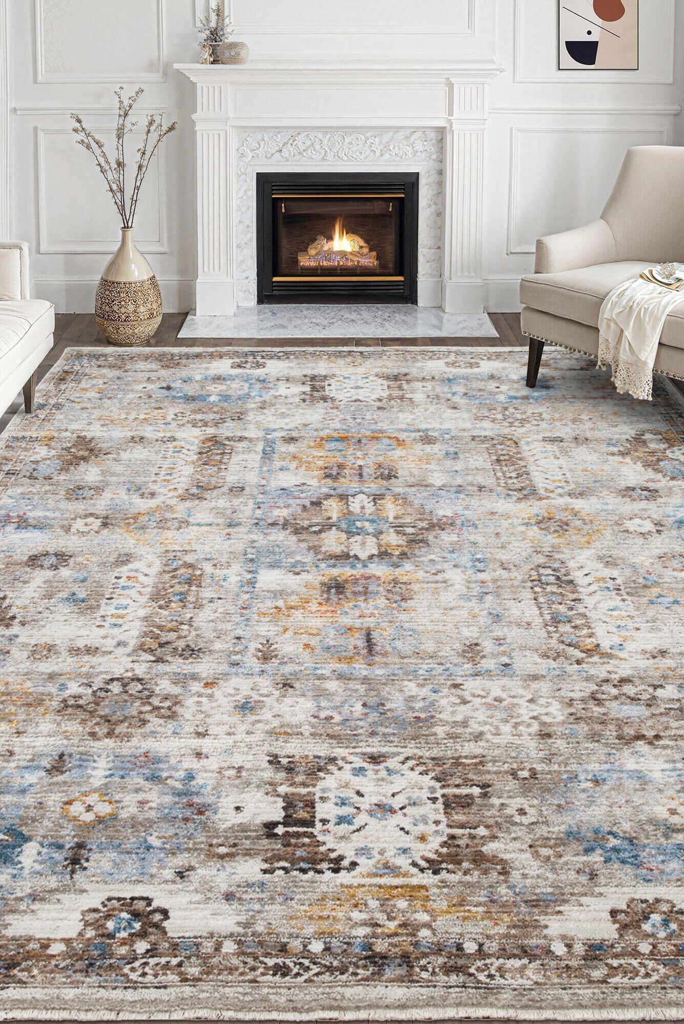 Lukas Traditional Medallion Rug(Size 230 x 160cm)