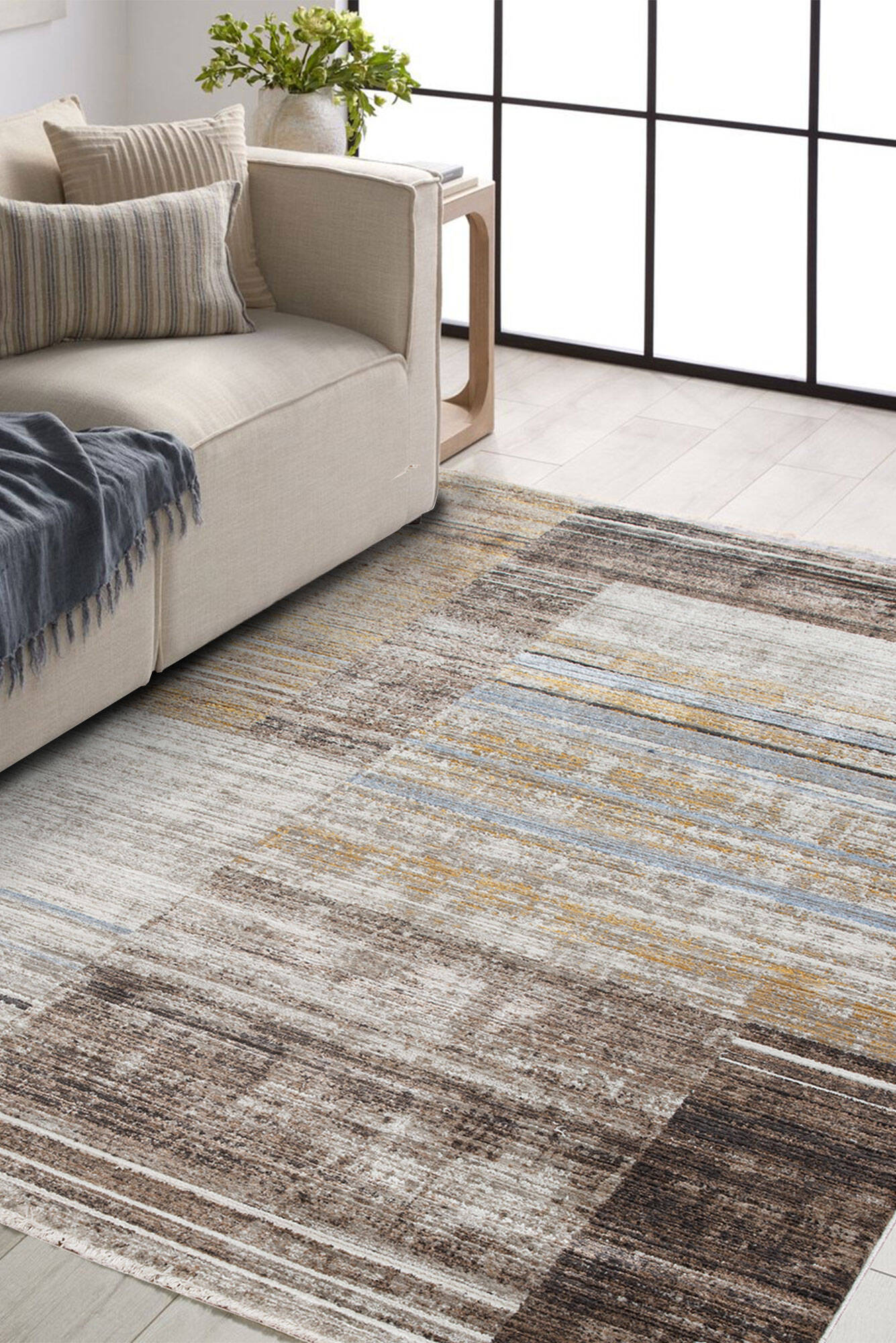 Lukas Contemporary Striped Rug(Size 230 x 160cm)