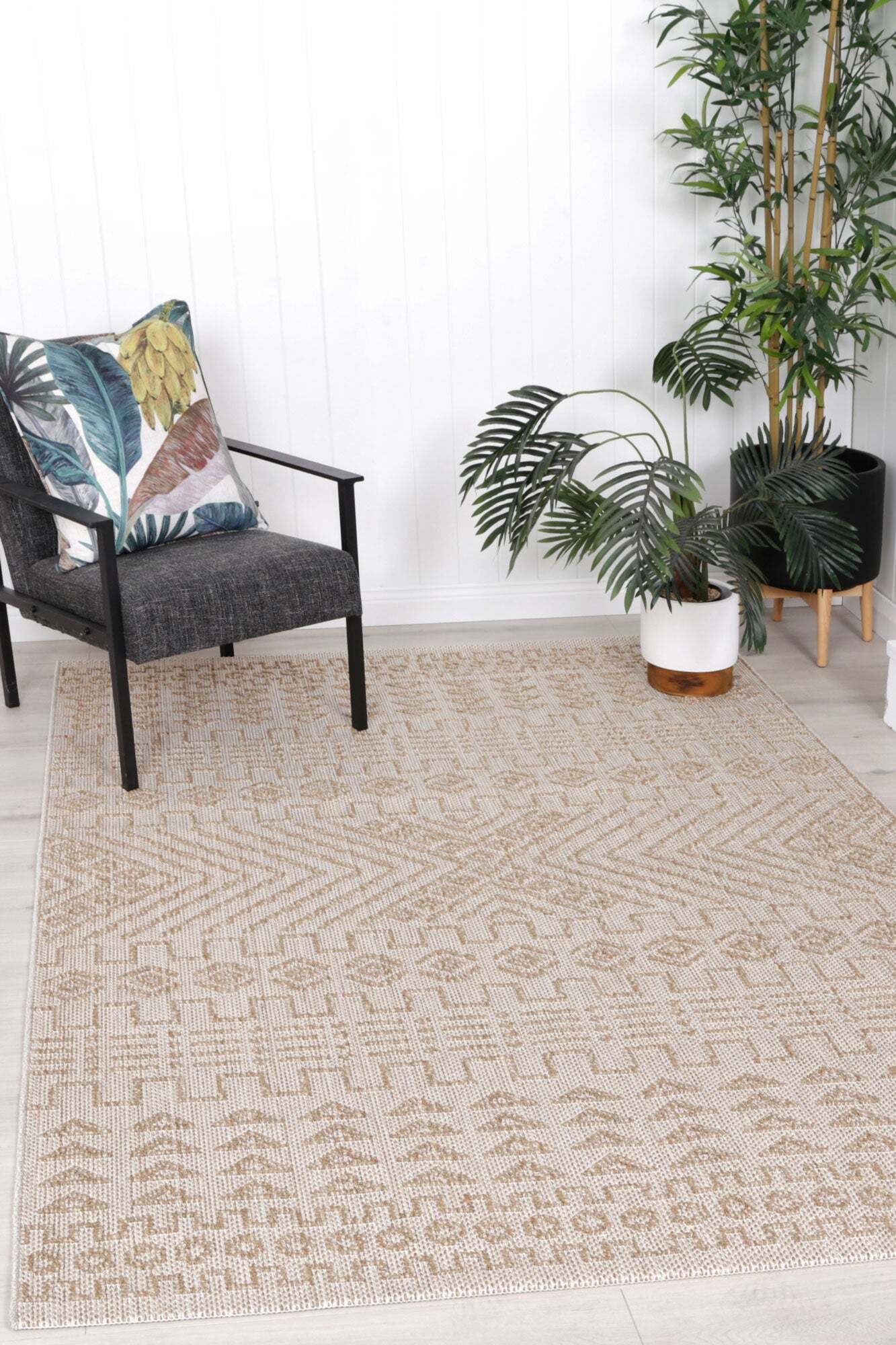 Macy Beige Geometric Rug(Size 230 x 160cm)