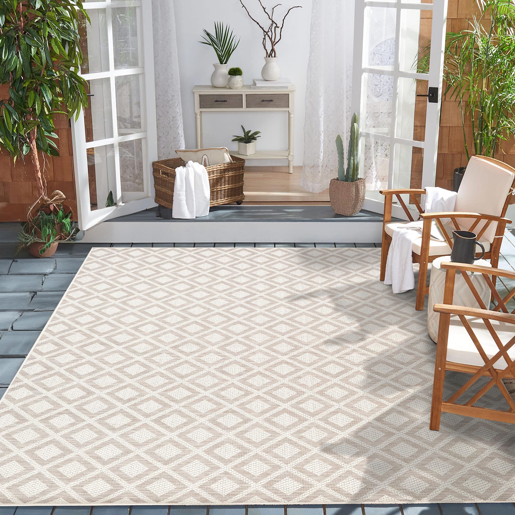 Mateo Geometric Flatweave Rug