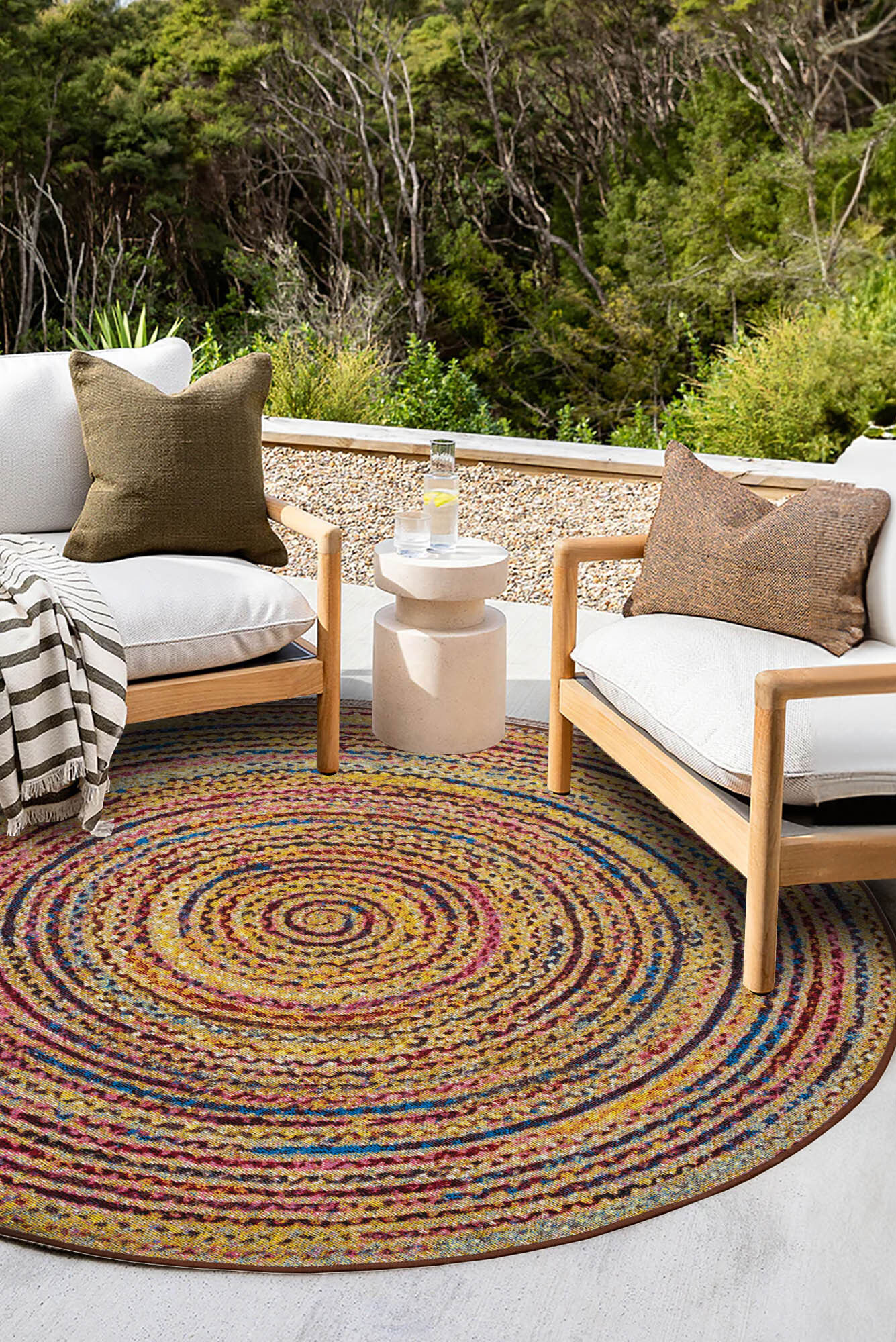 Mystique Round Outdoor Rug(Size 150 x 150cm) ROUND